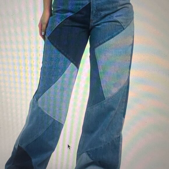 Patchwork Blue Jeans - Picture 1 of 8